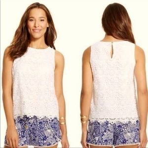 Lilly for Target White Lace Tank Sz M